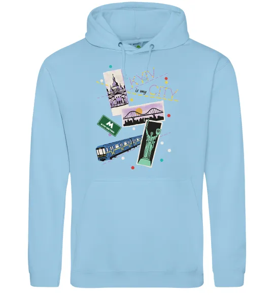 Мужская толстовка (худи) Kyiv is my city Голубой фото