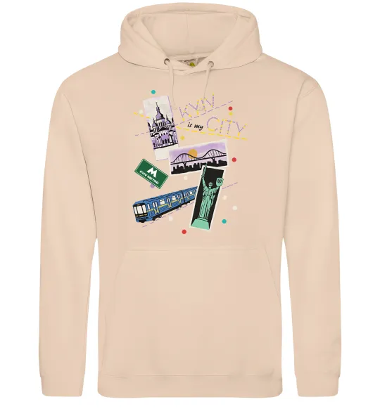 Женская толстовка (худи) Kyiv is my city Песочный фото