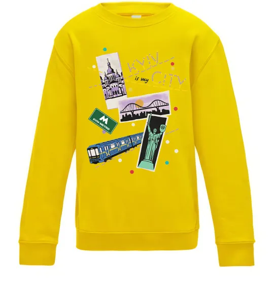 Детский Свитшот Kyiv is my city Солнечно желтый фото