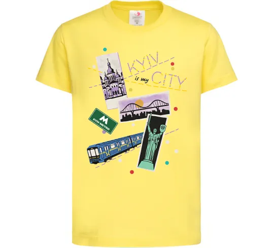 Детская футболка Kyiv is my city Лимонный фото