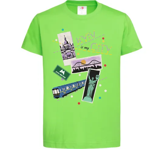 Детская футболка Kyiv is my city Лаймовый фото