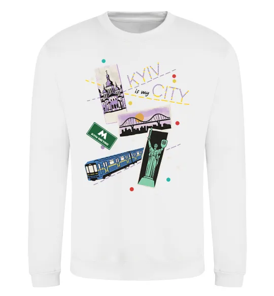 Свитшот Kyiv is my city Белый фото