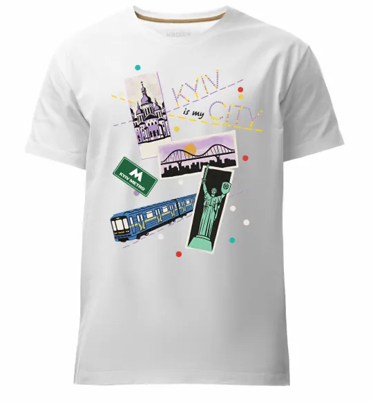 Мужская премиум футболка Kyiv is my city Белый фото