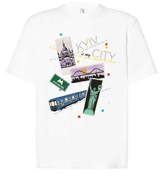 Футболка Оверсайз Kyiv is my city Белый фото