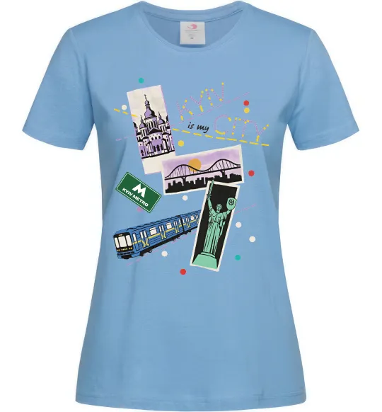 Женская футболка Kyiv is my city Голубой фото