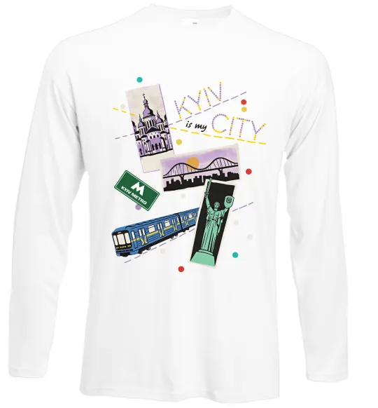 Лонгслив Kyiv is my city Белый фото