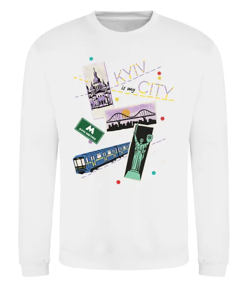 Свитшот Kyiv is my city Белый фото