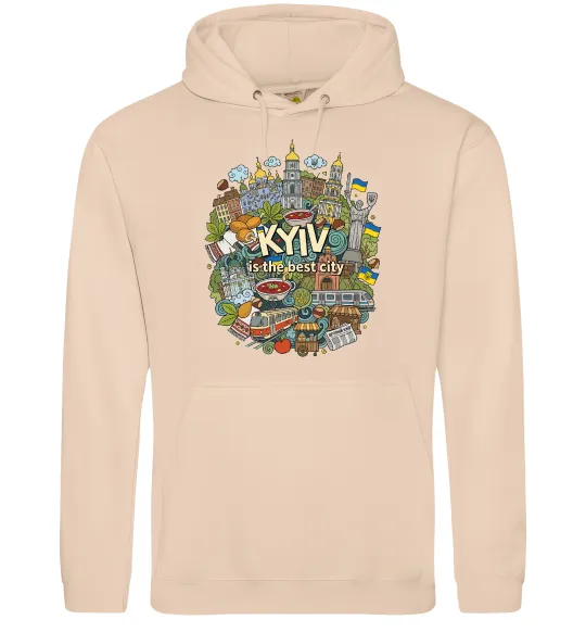 Женская толстовка (худи) Kyiv is the best city Песочный фото