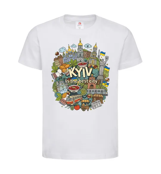 Детская футболка Kyiv is the best city Белый фото