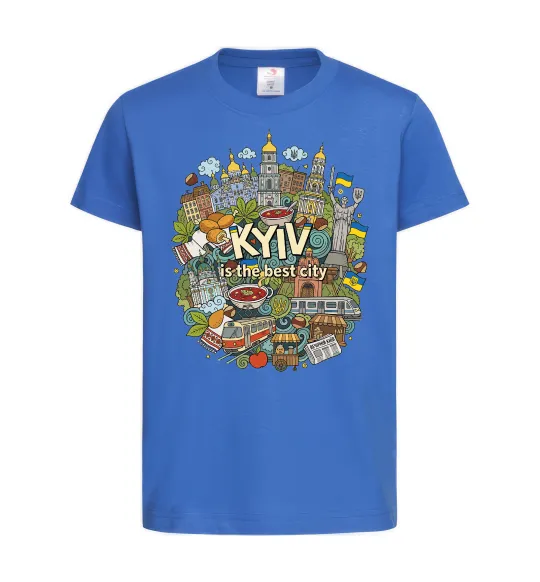 Детская футболка Kyiv is the best city Ярко-синий фото