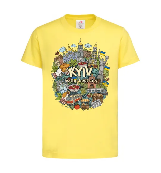 Детская футболка Kyiv is the best city Лимонный фото