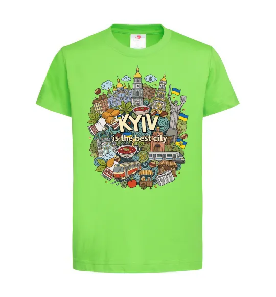Детская футболка Kyiv is the best city Лаймовый фото