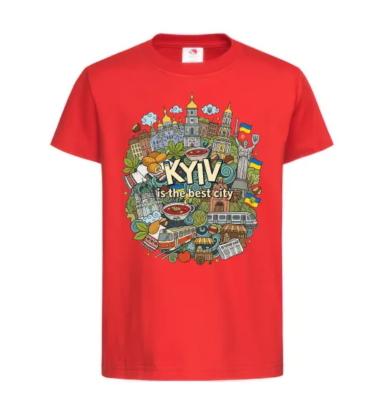 Детская футболка Kyiv is the best city Красный фото