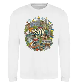 Світшот Kyiv is the best city Білий фото