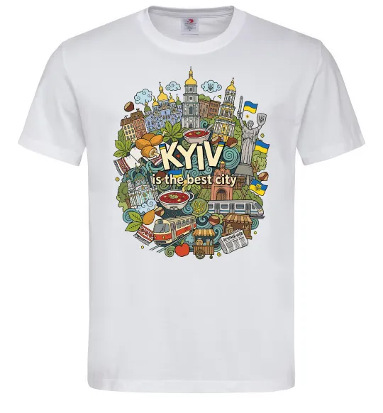 Мужская футболка Kyiv is the best city Белый фото