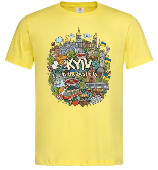 Мужская футболка Kyiv is the best city Лимонный фото