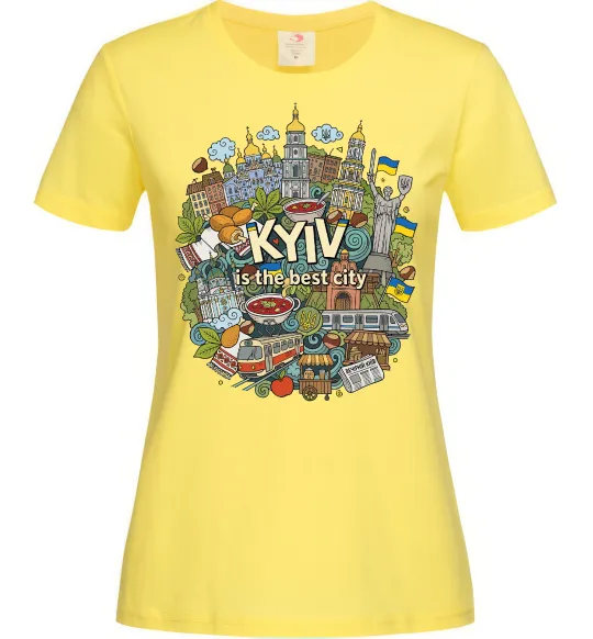 Женская футболка Kyiv is the best city Лимонный фото