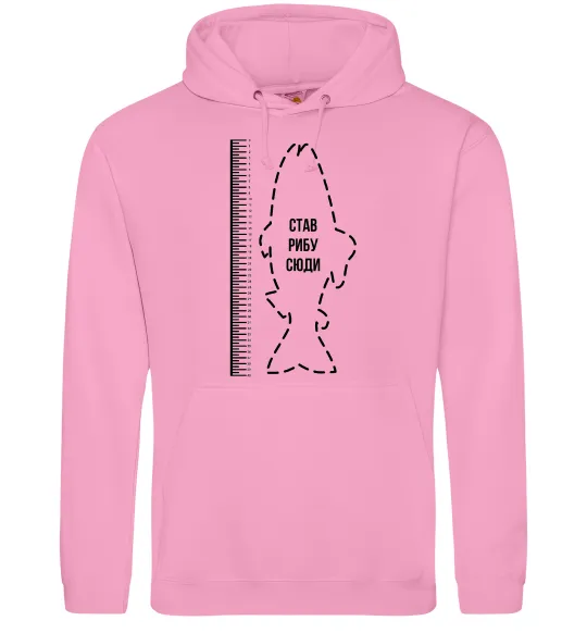 Женская толстовка (худи) Лінійка для риби Розовый фото