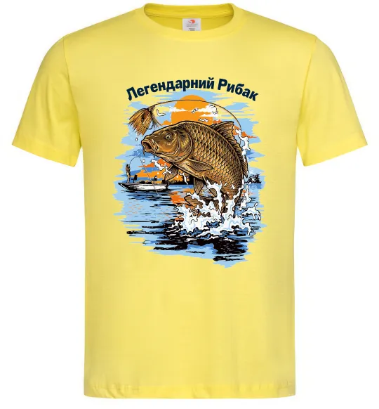 Мужская футболка Легендарний рибак Лимонный фото