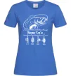 Жіноча футболка Для рибалки іменний Яскраво-синій фото