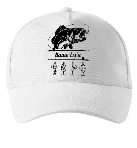 Кепка Для рибалки іменний Білий фото