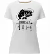 Жіноча преміум футболка Для рибалки іменний Білий фото