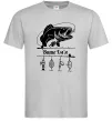 Чоловіча футболка Для рибалки іменний Сірий фото