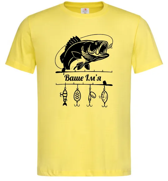 Чоловіча футболка Для рибалки іменний Лимонний фото