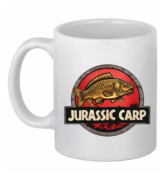 Чашка керамическая Jurassic carp Белый фото