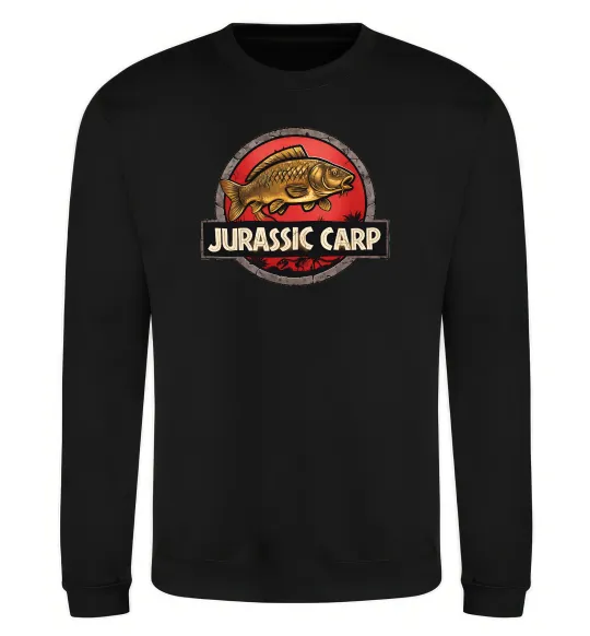 Свитшот Jurassic carp Черный фото