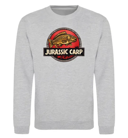 Свитшот Jurassic carp Серый меланж фото