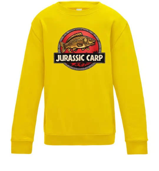 Дитячий світшот Jurassic carp Сонячно жовтий фото