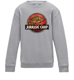 Дитячий світшот Jurassic carp Сірий меланж фото