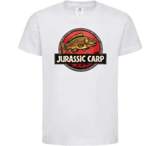 Детская футболка Jurassic carp Белый фото