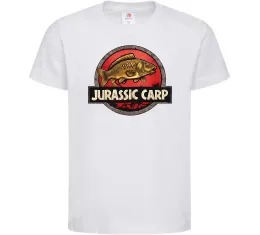Детская футболка Jurassic carp Белый фото