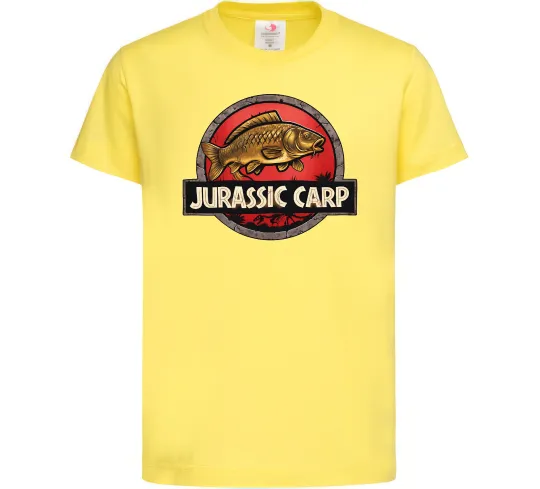 Детская футболка Jurassic carp Лимонный фото