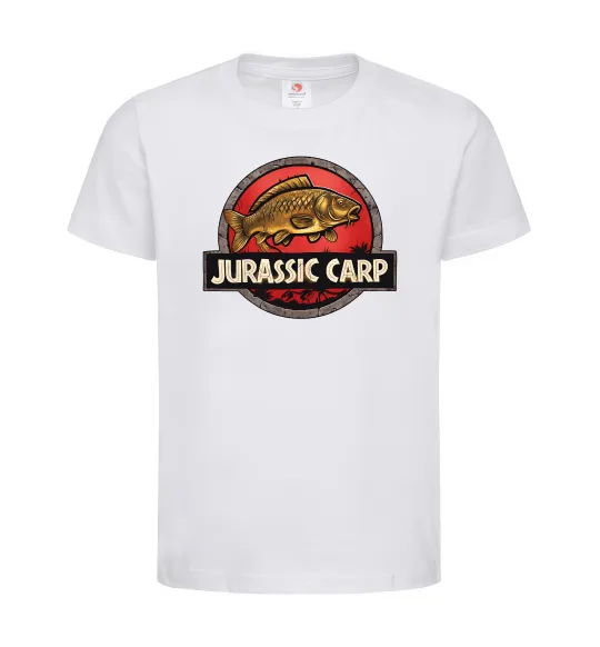 Детская футболка Jurassic carp Белый фото