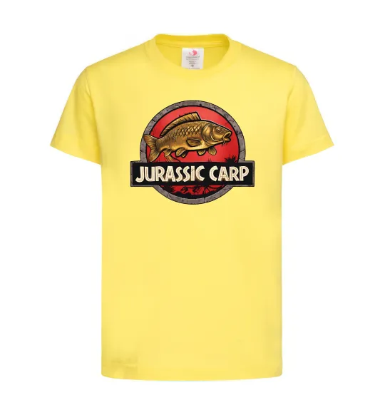 Детская футболка Jurassic carp Лимонный фото