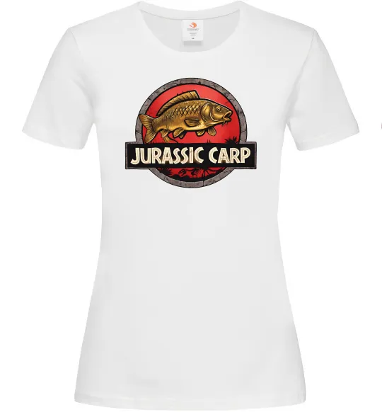 Женская футболка Jurassic carp Белый фото