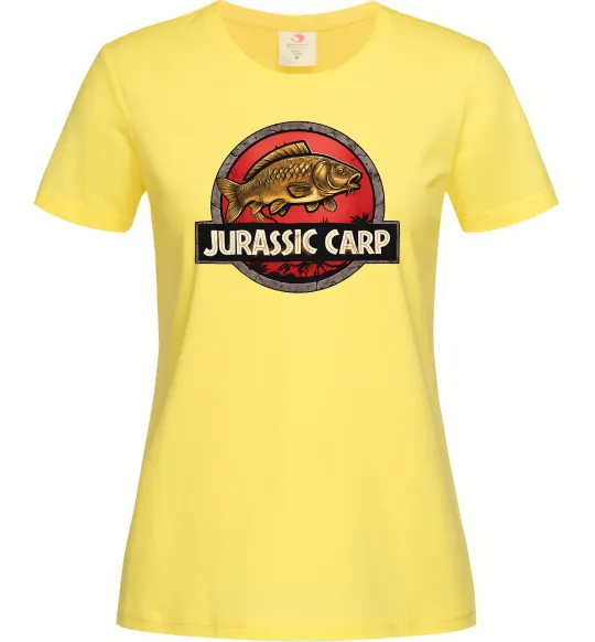 Женская футболка Jurassic carp Лимонный фото