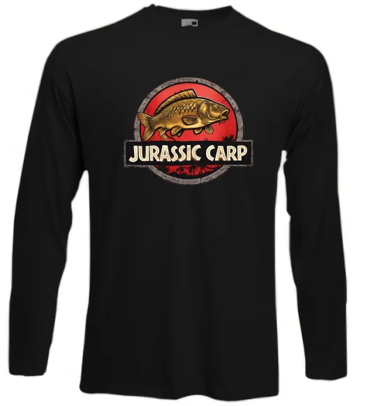 Лонгслив Jurassic carp Черный фото