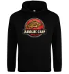 Мужская толстовка (худи) Jurassic carp Черный фото