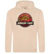 Мужская толстовка (худи) Jurassic carp Песочный фото