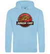 Мужская толстовка (худи) Jurassic carp Голубой фото