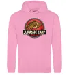 Женская толстовка (худи) Jurassic carp Розовый фото