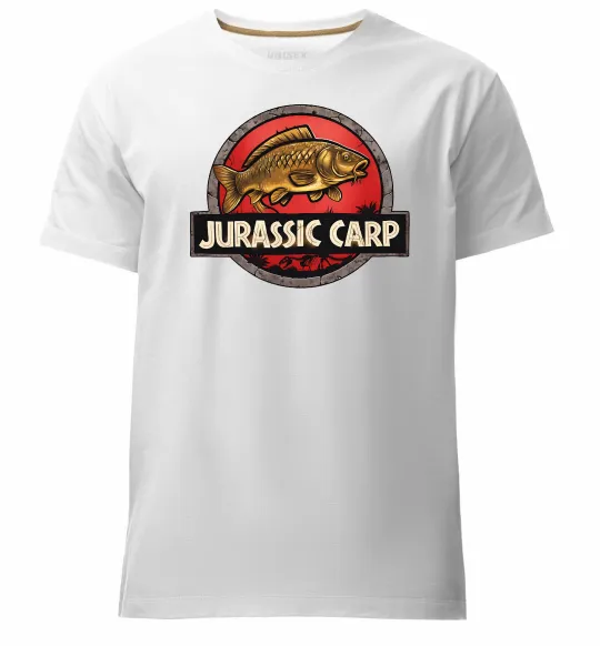 Мужская премиум футболка Jurassic carp Белый фото