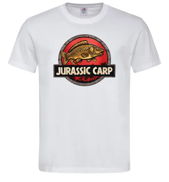 Мужская футболка Jurassic carp Белый фото