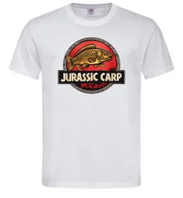 Мужская футболка Jurassic carp Белый фото