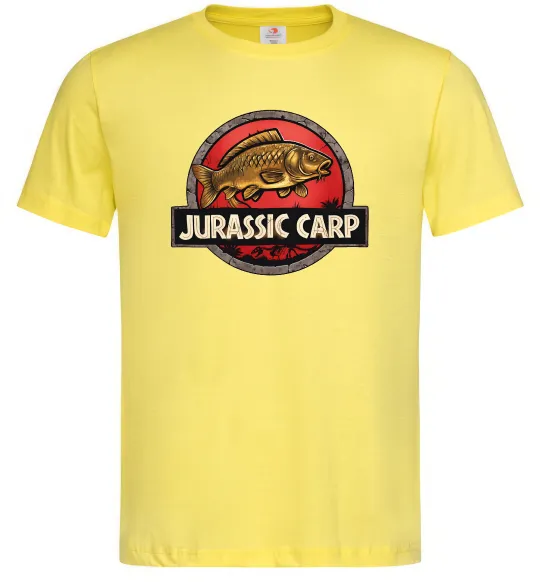 Мужская футболка Jurassic carp Лимонный фото