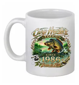 Чашка керамічна Carp hunter legend Білий фото